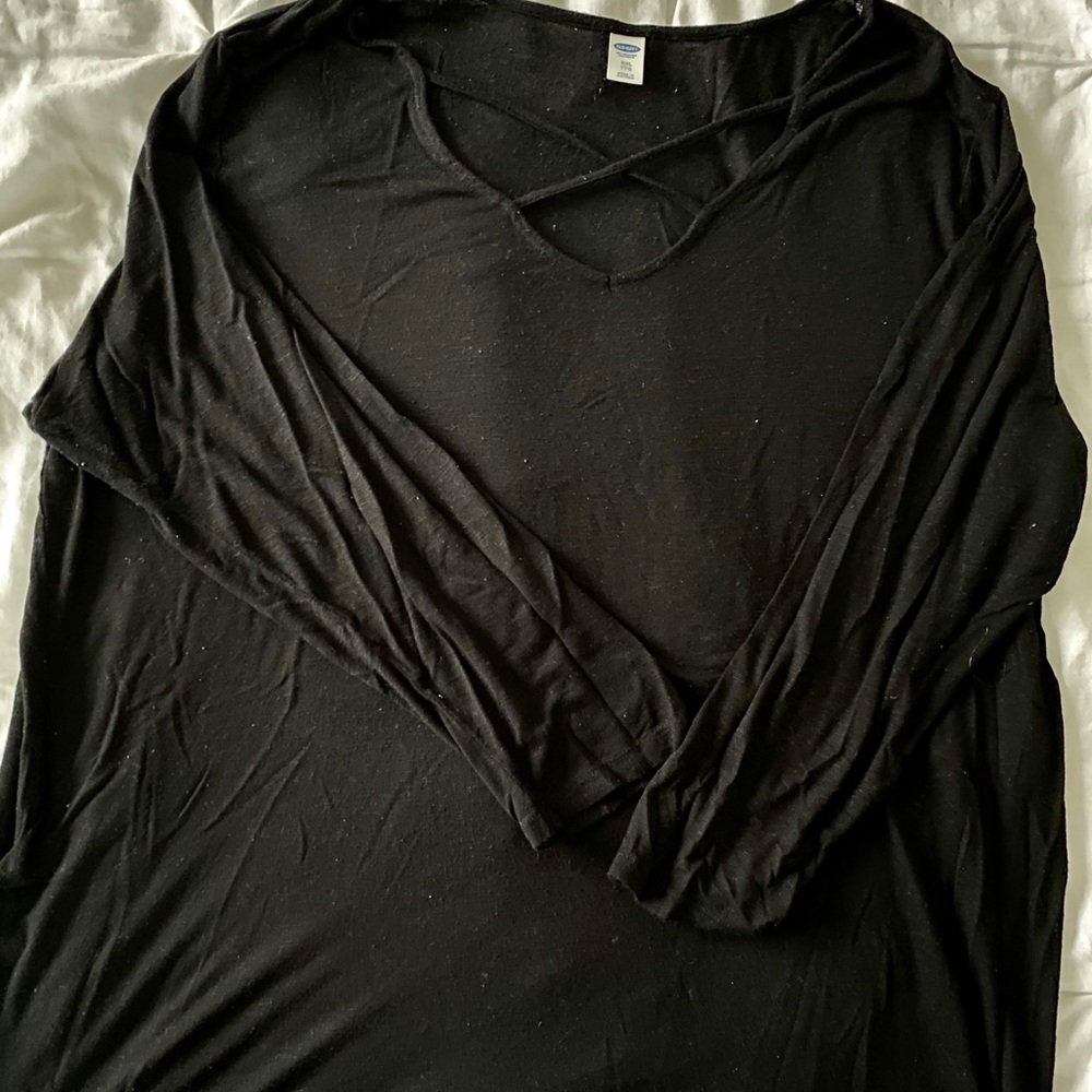 Black Criss-cross tunic